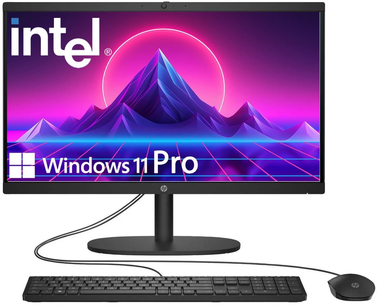 HP 2025 22" FHD All-in-One Desktop Computer • The New Version for Everyday Use • Latest 13th Gen Intel Quad-Core CPU • 8GB DDR5 • 128GB Storage • HDMI • Type-C • Wi-Fi • HD Webcam • Win11 Pro • Black