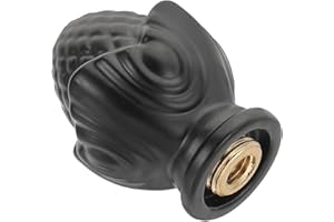 PATIKIL 36 x 28mm Lamp Finials Caps Knob, 1 Set Solid Lamp Shade Top Decoration Screw Cap Nuts with Brass Reducing Adapter fo