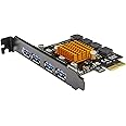 PCI-E to USB 3.0 4-Port Expansion Card, Internal Converter PCI Express Expansion Card for Desktop PC Card, Support Casaos, Windows, Linux