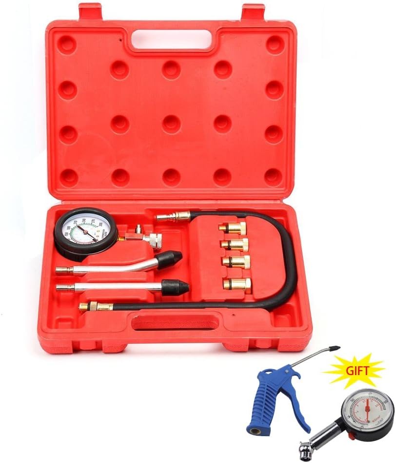 GOCCIDA Professional Petrol Gas Engine Cylinder Compression Tester Gauge Kit Auto Tool