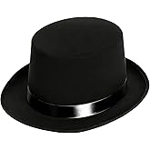Barelove Black Top Hats Magician Victorian Dress Up Crazy Top Dance Sequence Top Hat Christmas Costume for Men Women Unisex