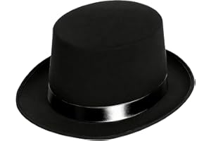 Barelove Black Top Hats Magician Victorian Dress Up Crazy Top Dance Sequence Top Hat Christmas Costume for Men Women Unisex