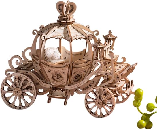 Amazon 立体パズル Masinalt 木製 3d 飛行船 オルゴール 熱気球 カボチャの馬車 物語 ファンタジー ロマンチック 可愛い アマチュア 初心者 達人 玩具 Diy 模型 置物 おもちゃ 誕生日 記念日 家族 友達 贈り物 オルゴール おもちゃ