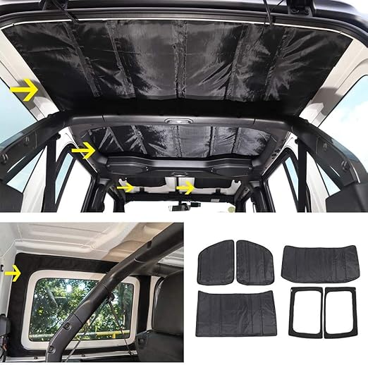 Jeep Wrangler JL Hardtop Insulation Cotton 4 Door, Jeep Roof Heat