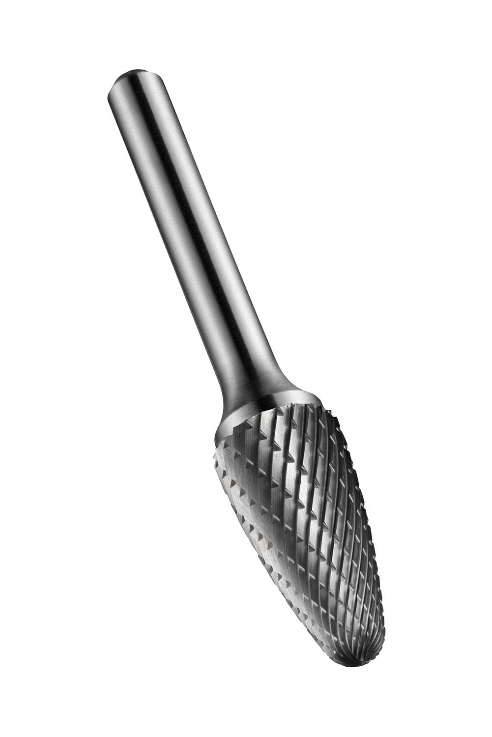Dormer P811 Rotary Carbide Burr, Ball Nosed Tree Shape, Double Cut Geometry, Bright Finish