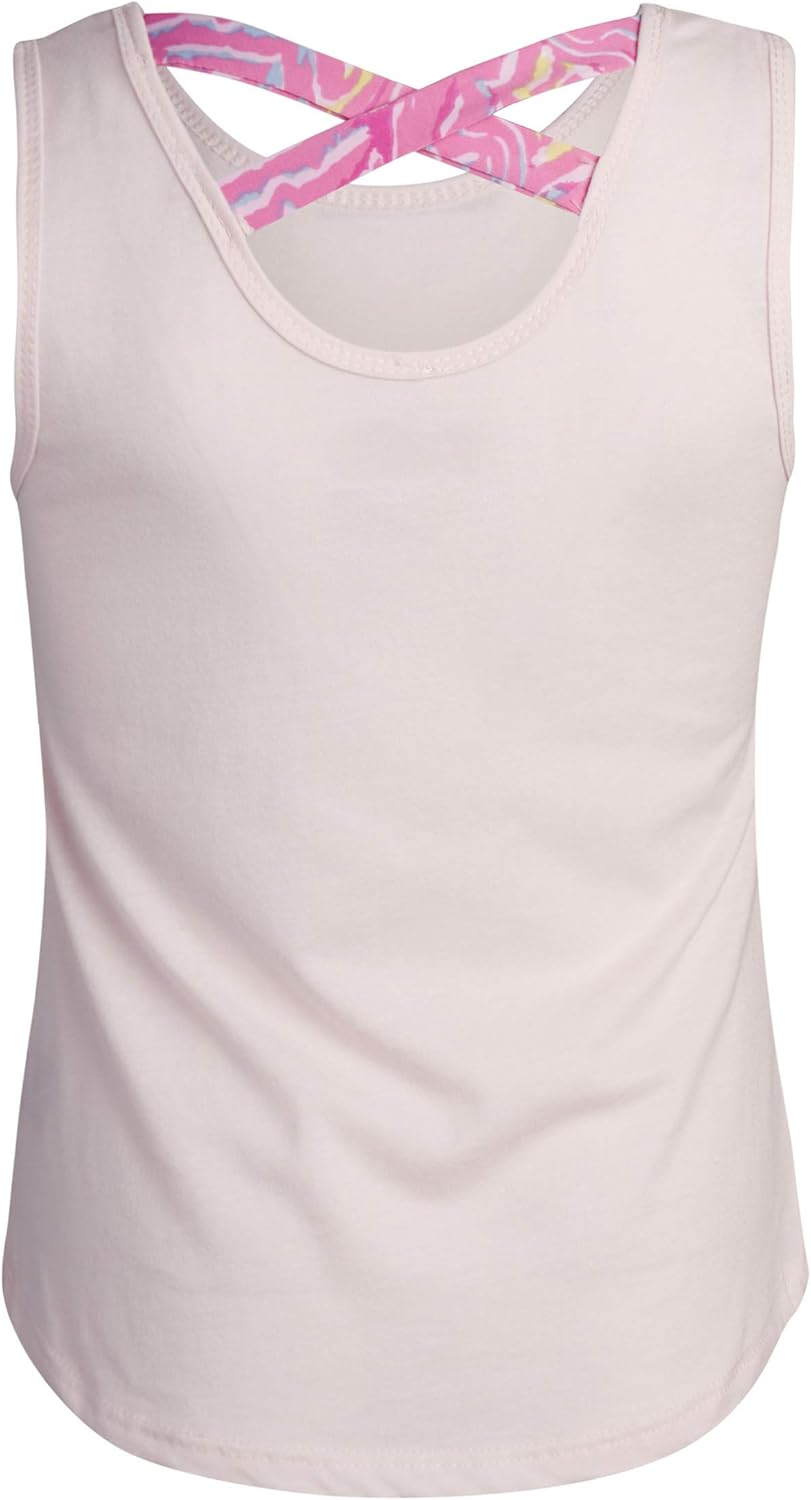 RBX Girls' Active Bike Shorts Set - Short Sleeve T-Shirt and Yoga Gym Shorts: Clothing