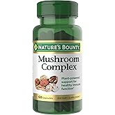 Nature’s Bounty Mushroom Complex for Immune Support, Featuring Shiitake, Maitake and Reishi mushroom – health supplements, 60 Capsules