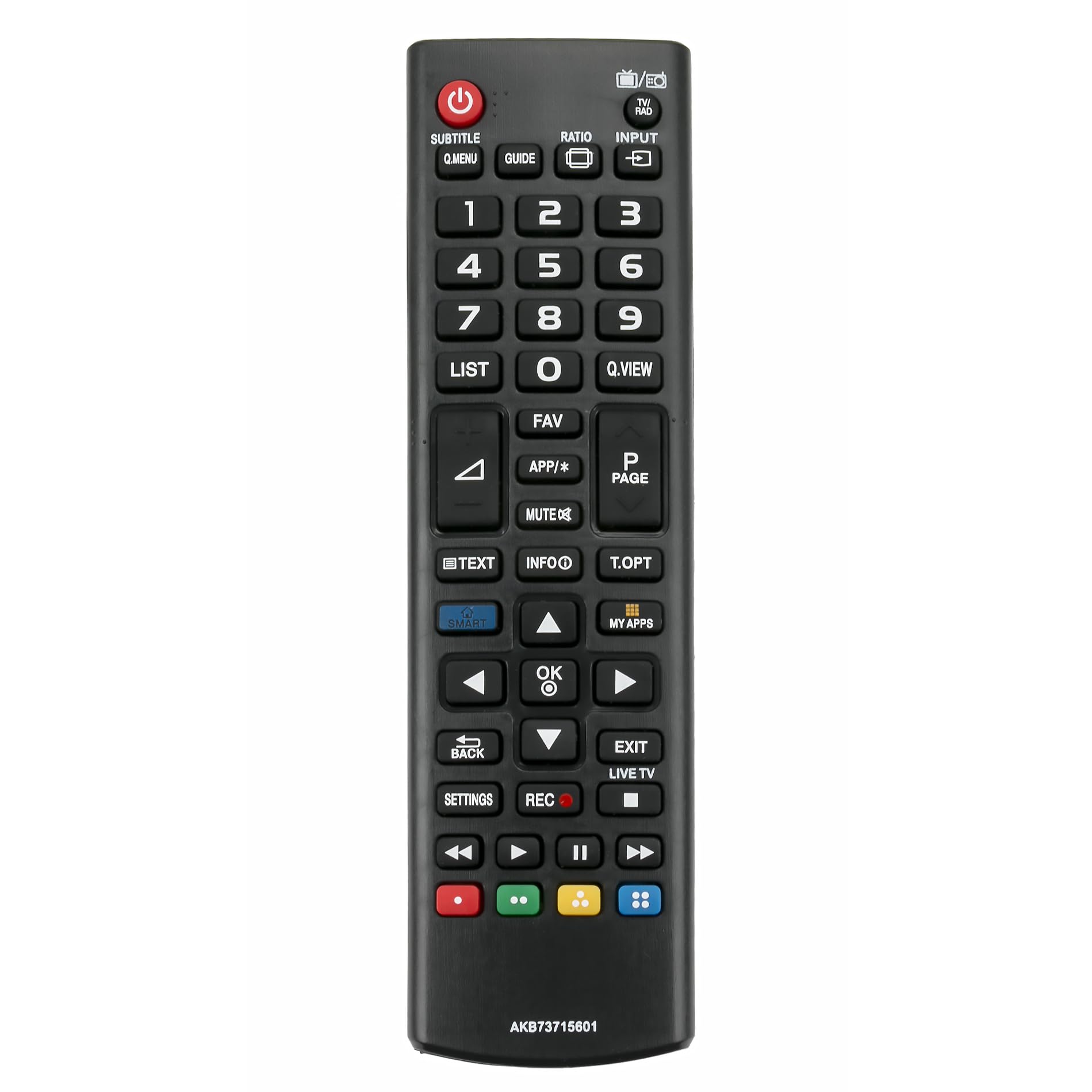 VINABTY Replacement Remote Control AKB73715601 Fit for LG TV 42LN570U-ZA 39LN570V-ZA 42LN570V-ZA 47LN5707-ZA 47LN5708-ZA 47LN570R-ZA 47LN570S-ZA 47LN570U-ZA 47LN570V-ZA 50LN5707-ZA 55LN5707-ZA