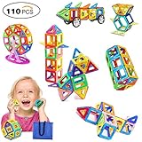 Magnetic Blocks, Magnetic Building Set, Magnetic Tiles, Educational Toys for Baby/Kids, 110 PCS