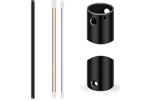 VIHOSE 36 Inch Ceiling Fan Downrod with Extension Cord 3 ft Black Downrod for Ceiling Fan 1 Inch Outside Diameter Not Threaded Suitable for a Wide Range of Fans