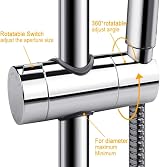 ZOTTI Adjustable Shower Head Holder Slide Part Chrome 18-25mm Universal Rust view 5