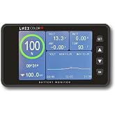 500A Battery Monitor with Shunt, 3.5" Color Screen RV Monitor with 16ft Cable (Black)