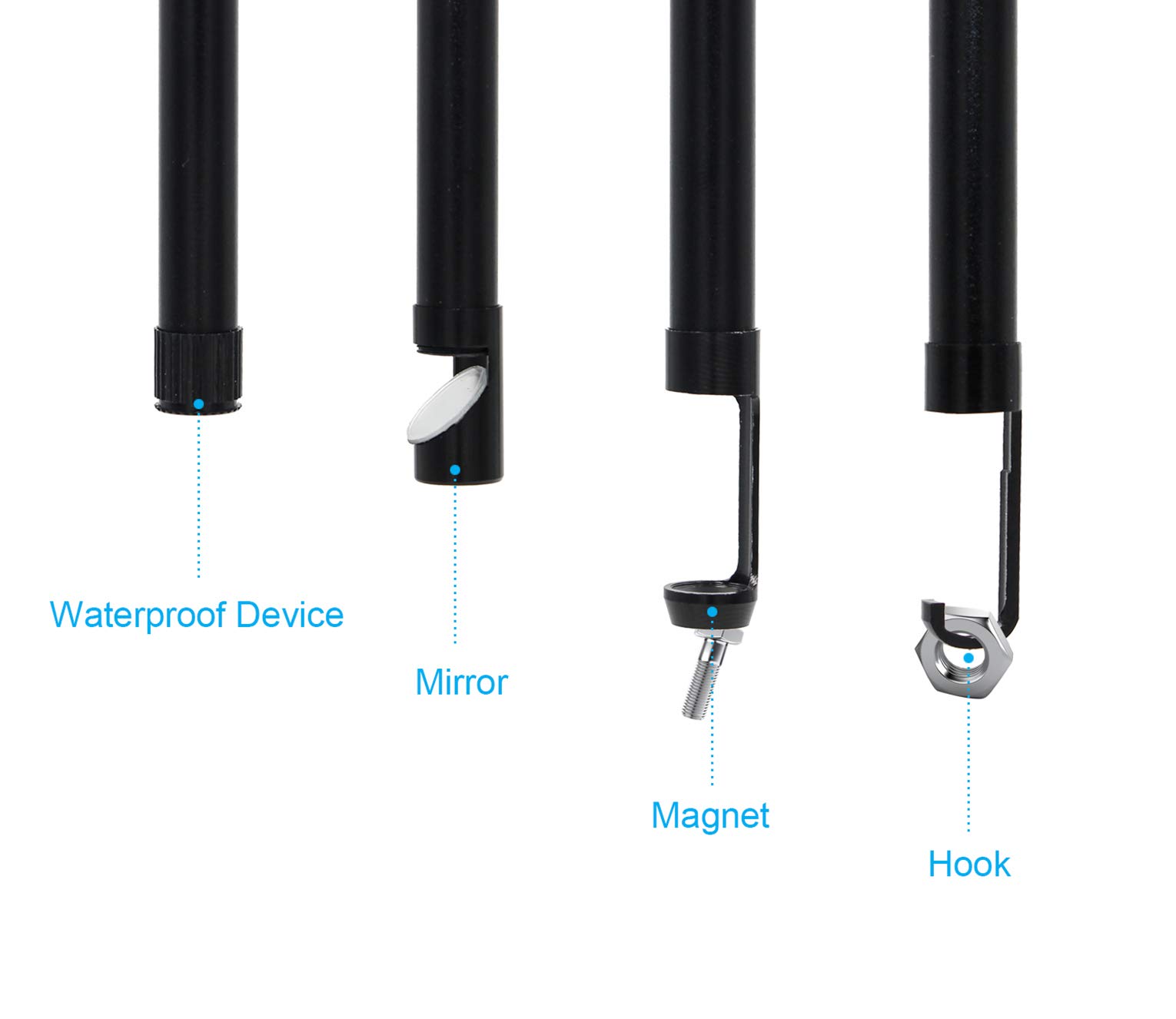 HCW CREATE WiFi Endoscope 2.0MP 1200P Borescope Inspection Snake Camera for Android, iOS