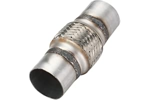 Autarboor Exhaust Flex Pipe, 2.5''x 4''Stainless Steel Heavy Duty Exhaust Flex Pipe, Double Braid Exhaust Flex Tube, Overall Length 8''