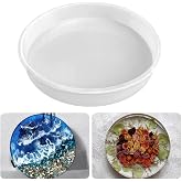 RESINWORLD 14" Round x 2" Deep XL Large Tray Mold, Shiny Silicone Tray Board Table Clock Mold for Epoxy Resin Casting, Floral Preservation Bouquet Resin Mold Home Decor
