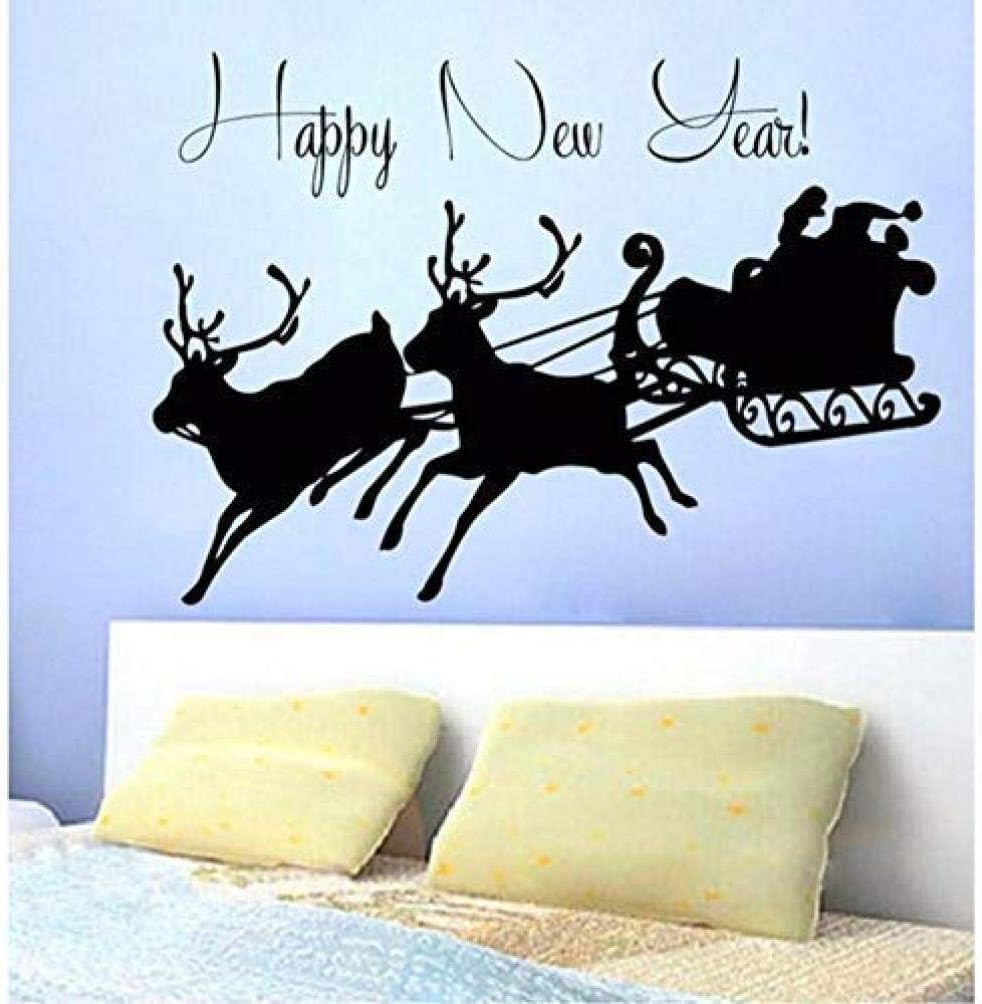 Pegatinas De Pared Fotomurales Santa Claus Con Renos Carriage Cute