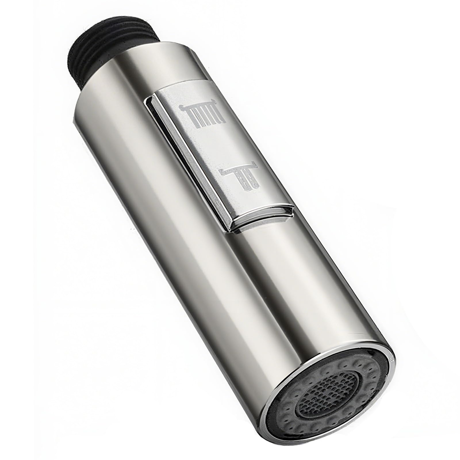 Photo 1 of EarlyGlintsCX G1/2 Replacement Pull-Out Spray Head | Chrome Polished Faucet Nozzle | ABS Plastic | 2 Modes | Anti-Scratch Finish (Brushed Nickel)