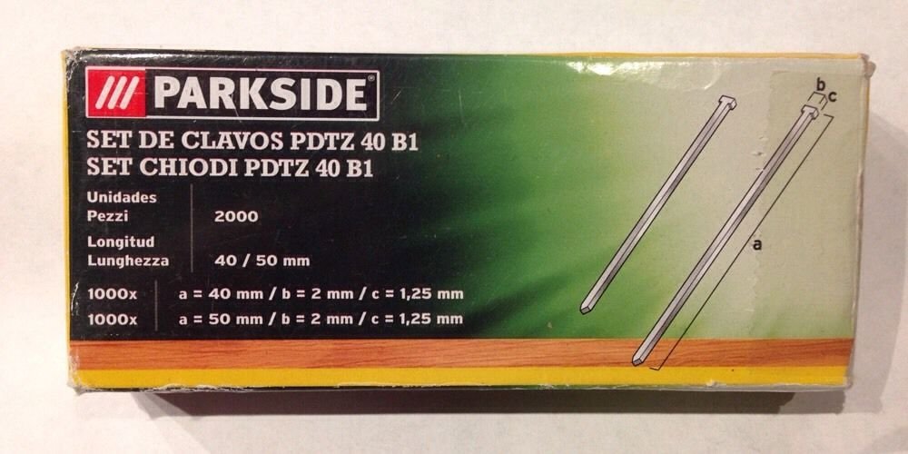 Nails for Pneumatic Stapler Parkside 2000 Pack of 40 and 50 mm Amazon