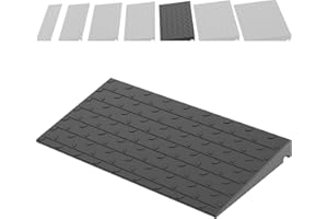 OranLite 1" - 4" inch Rubebr Extensible Threshold Ramp, Anti-Slip Doorway Curb Ramp, for Wheelchair Scooter Black Wheelchair Ramp Doorway (3" Rise)