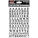 JAM Paper Self Adhesive Alphabet Letters Stickers - Black - 2/pack