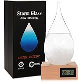 Christmas Unique Gifts, Storm Glass Weather Predictor,Christmas Snow Globe Barometer, Storm Glass Weather Station, Decorative Weather Predictor,Decorative Glass Bottles for Home and Office
