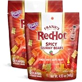Huer - Frank's RedHot Original Spicy Gummy Bears 2 Pack - Sweet, Spicy, Salty, Fruity Candy - 6 Flavors - A Fiery Twist on Classic Gummies - 4.93oz Bags (Pack of 2)