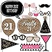 Big Dot of Happiness Finally 21 Girl - 21st Birthday Photo Booth Props Kit 20 Count
