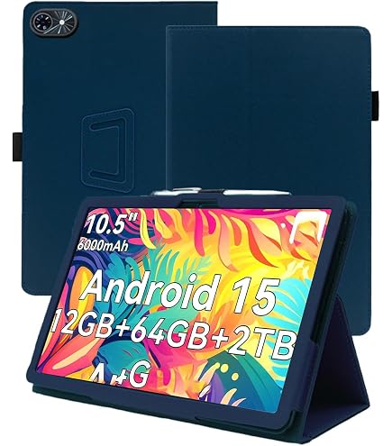 Android 15 Tablet, 10 inch Tablet with HD+IPS Display, Wi-Fi 6
