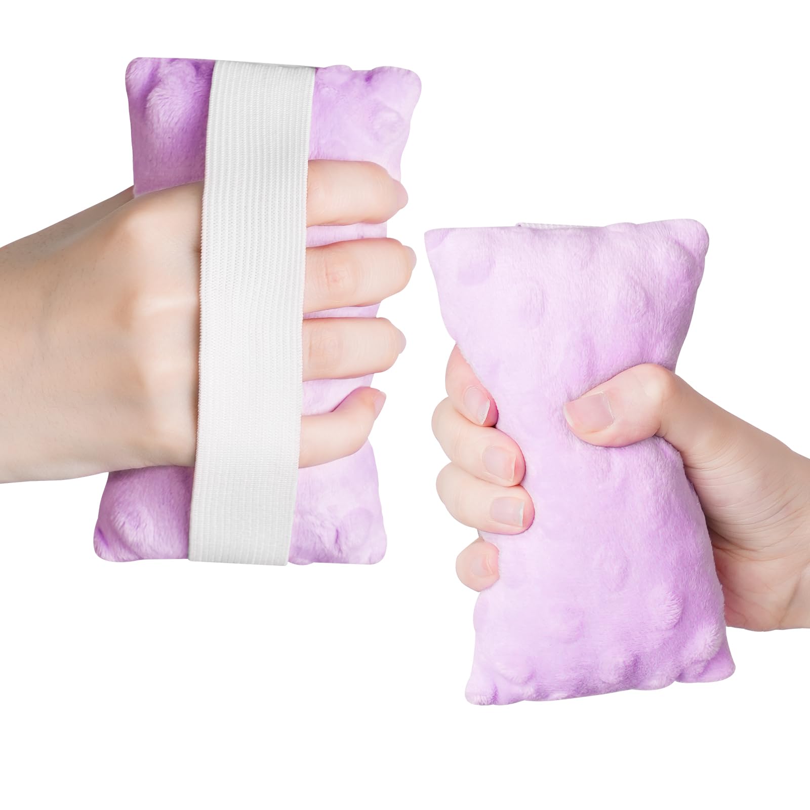 Photo 1 of 2PC Palm Protector Filled with PP Cotton, Hand Contracture Cushions Made of Purple Velvet Fabric, Finger Grip with Elastic Band for Stroke Hand, Arthritis Parkinson Dementia