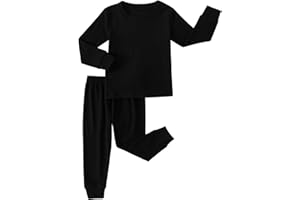 JWWN Kids Thermal Underwear Set Toddler Winter Base Layer Ultra Soft Long Johns for Little Big Boys Girls 2-8Yrs