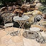 Modern Home Versailles Antiqued Iron 3pc Folding Bistro Set