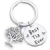 NOTHERS RSZOTW Tia Gifts Keychain Best Aunt Ever Gifts Tia Birthday Christmas Jewelry For Aunty Keychain