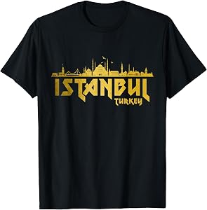 Istanbul Skyline Turkey Turkish Pride Souvenir Turkiye T-Shirt