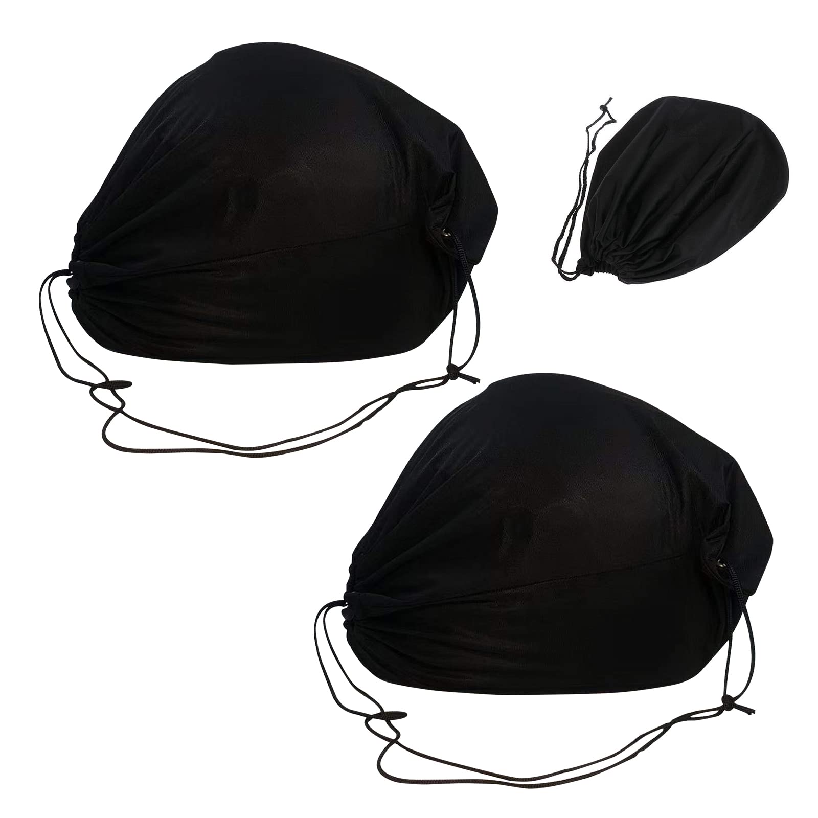 DBAILY Helmet Bag,2pcs Motorcycle Helmet Bag Ice Hockey Helmet Bags Drawstring Storage Carrying Bike Helmet for Storage Helmet Ski Equestrian Basketball Football and Other Balls(44 * 48cm,Black)