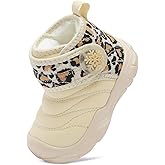 FEETCITY Baby Winter Warm Shoes Cozy Fleece Snow Boots Boys Girls Infant First Walking Shoes Water Resistance Booties
