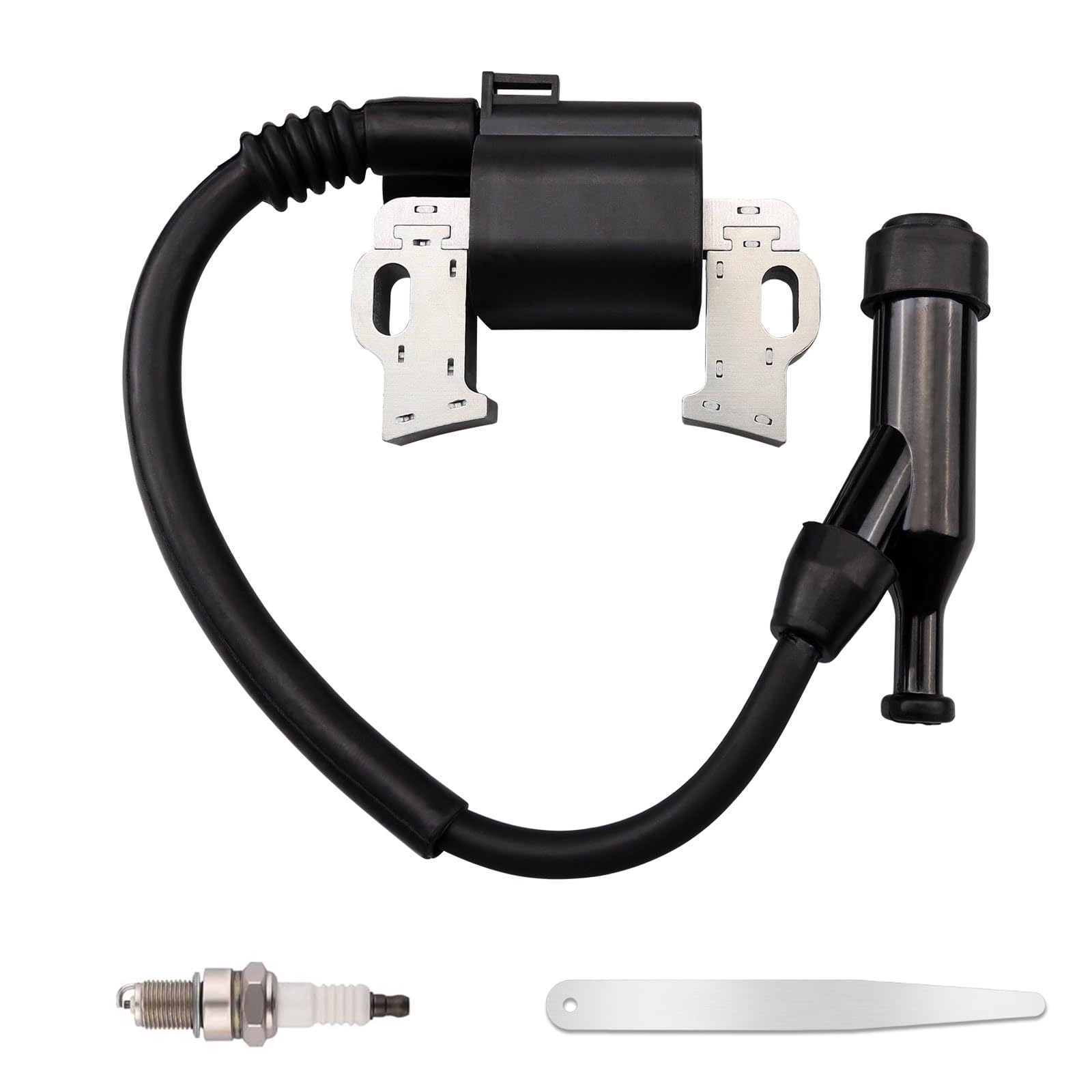 Photo 1 of Ignition Coil for Honda GX340 GX390 EB5000 EB6500 EM5000 EM6500 Engines, Ignition Coil 4 Prong Connector and Spark Plug kit Replace 30500-Z5T-003 30500Z5T003 30500-Z5R-003