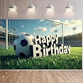 Soccer Birthday Party Decorations Soccer Happy Birthday Banner for Boys Teens Large Soccer Photo Background Banner Poster for Sports Themed Holiday Party Supplies Indoor Outdoor Decor