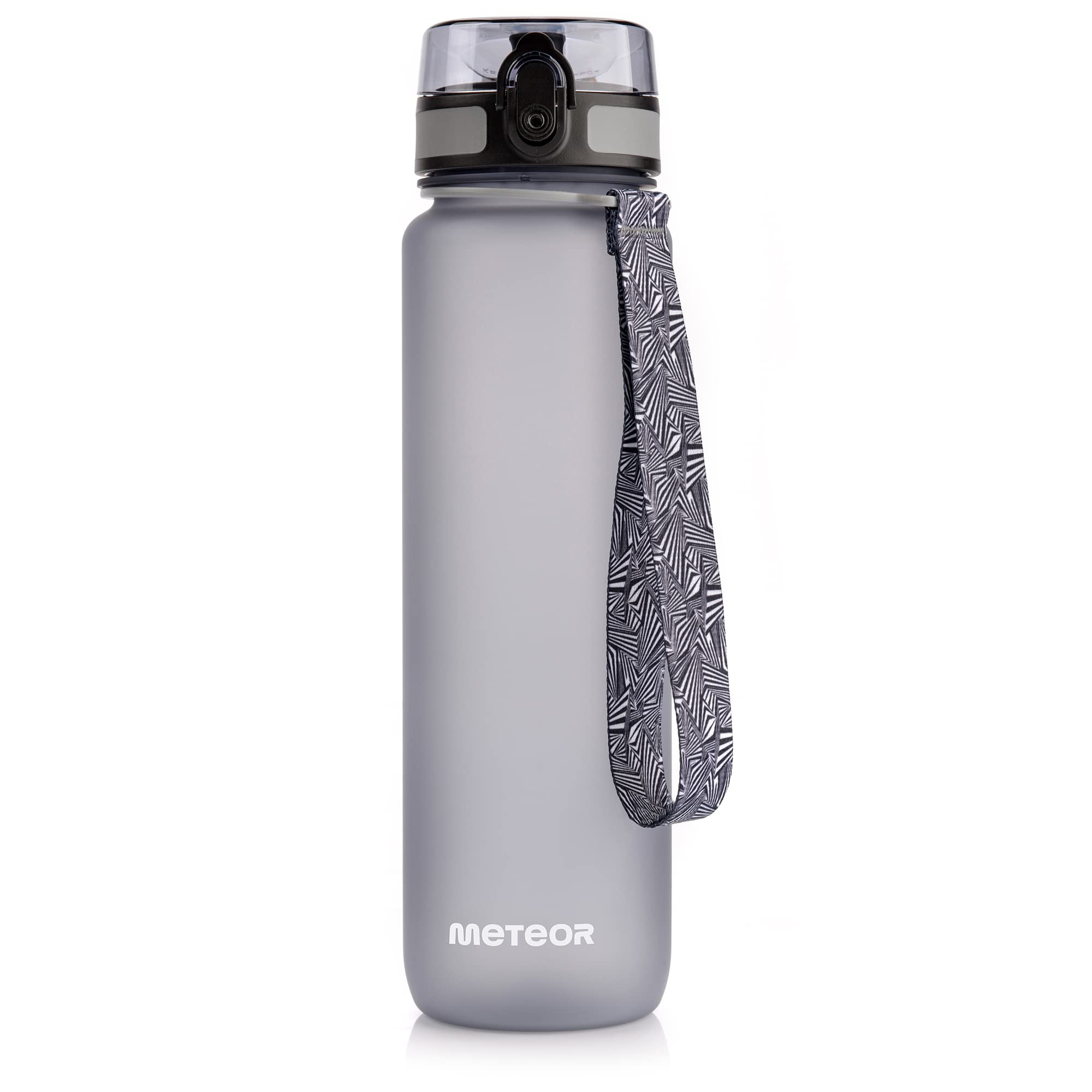meteor Water bottle 1000 ml – Secure flip lid with lock for daily hydration – Durable and practical sports water bottle for training and travel – Sport water bottle Grey
