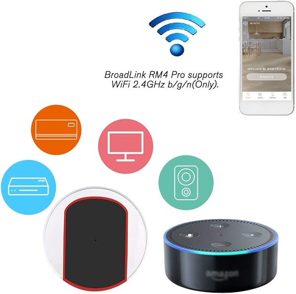 Walmeck WiFi IR Remote IR Control Hub Wi Fi 2 4Ghz Controlador remoto universal por infrarrojos habilitado para aire acondicionado TV DVD Usando la aplicacin Tuya Smart Life Compatible con Alexa Go