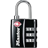 Master Lock 4680DBLK TSA-Approved Luggage Lock, 1-3/16-in. Wide, Black