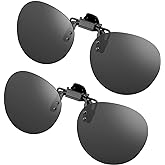 SPLAKS Clip-on Flip Up Polarized Sunglasses Rimless Over Prescription Glasses for Men Women