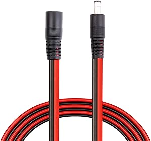 10ft 14AWG 12V DC Extension Cable DC 2.1mm x 5.5mm 5521 Power Supply Adapter Flat Extender Cord,Female to Male Wire for CCTV Security Camera,IP Network Camera,DVRs and More Devices