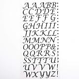 Italian Options 15mm Script Black Glitter Self Adhesive Alphabet Letters Craft view 2