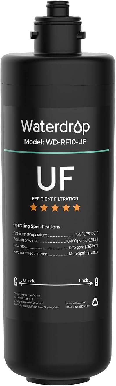 Waterdrop RF10-UF 0.01μm Replacement Filter for 10UA/10UB Undersink