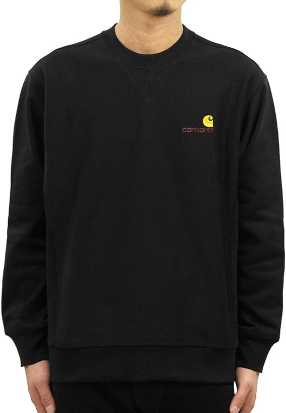 Amazon カーハート トレーナー メンズ 正規販売店 Carhartt Wip 無地 スウェット ワンポイントロゴ American Script Sweatshirt I 並行輸入品 並行輸入品 トレーナー パーカー 通販