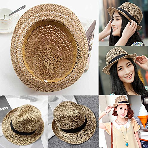 Doitsa Femme De Paille Chapeau A Large Bord Anti Soleil Respirant Anti Chapeau De Soleil Chapeau De Papyrus Chapeau De Plage En Plein Air Ete Plage Loisirs Voyage Femme Co Accessoires