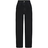 CIDER Jeans for Women Stretchy Denim High Waist Straight Leg Cropped Casual Jeans with Pocket