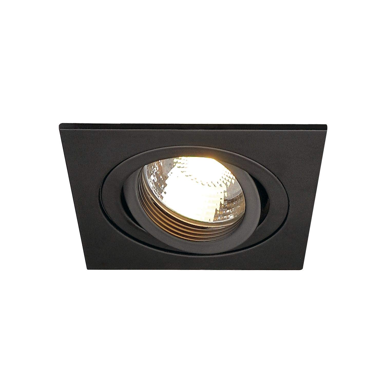 SLV recessed Ceiling Light New TRIA 1 / spot, floodlight, Ceiling Spotlight, Ceiling Light, Built-in LED Light, Internal Lighting / GU10 50W Black