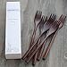Wooden Forks for Eating Desserts, Chips, Snacks, Cereal, Salad, Fruit, ADLORYEA 6 Pieces Wood Fork, 9 Inch Long Handle Reusable Japanese Style Handmade Kitchen Utensil