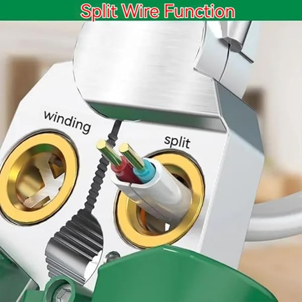 8 IN 1 WIRE STRIPPER WITH VOLTAGE TESTER, ELECTRIC PLIERS, 2025 NEW UPGRADE MULTI-FUNCTION ELECTRIC WIRE STRIPPING TOOL FOR CUTTING AND PULLING PLIERS, ELECTRICIAN REPAIR TOOL (GREEN)